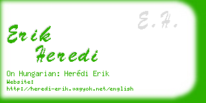 erik heredi business card